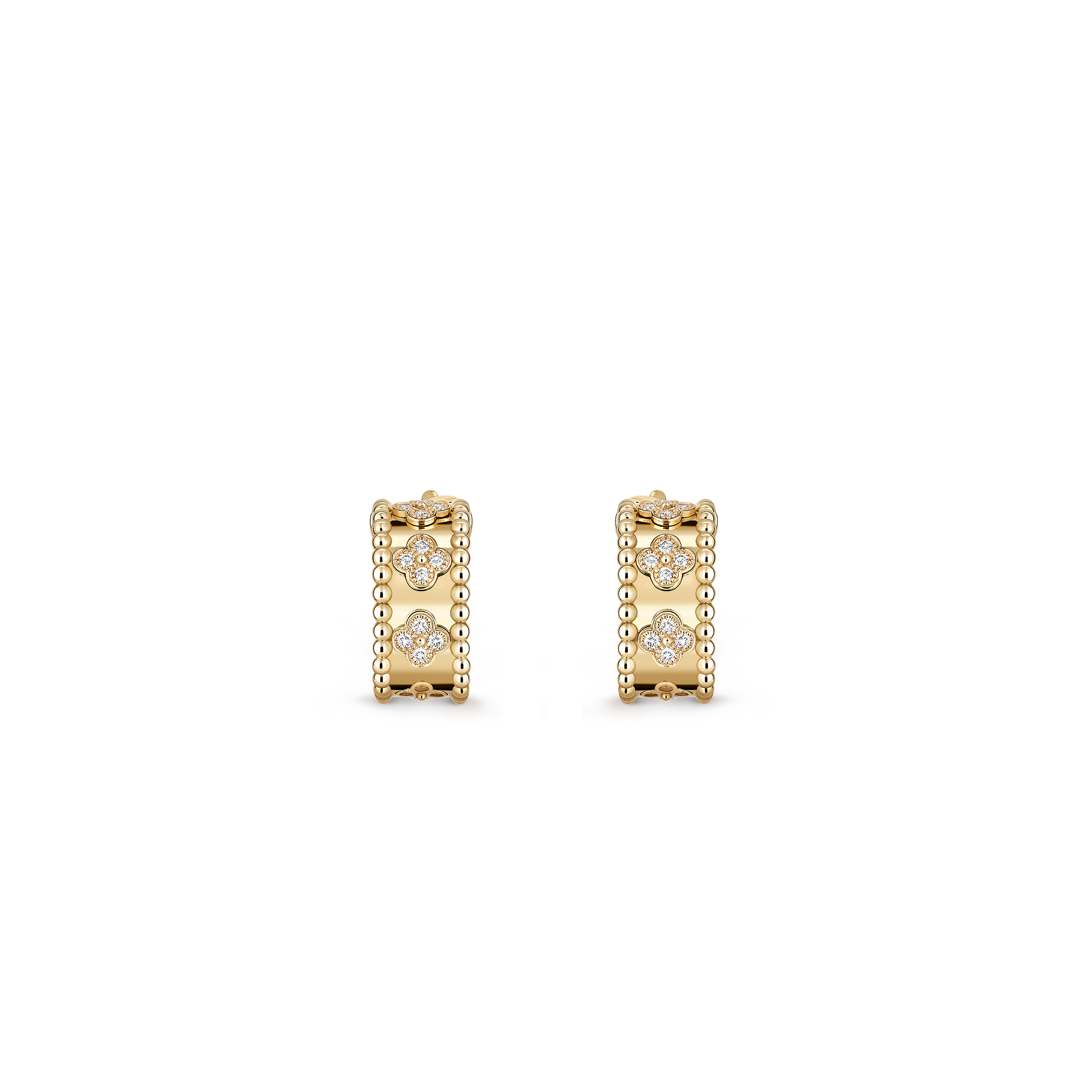 V*N CL*F arpels perlÉe clovers hoop earrings vcaro3ye00